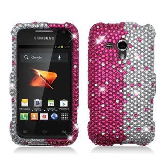 Aimo SAMM830PCLDI685 Dazzling Diamond Bling Case for Samsung Galaxy Rush M830   Retail Packaging   Pink Divide: Cell Phones & Accessories