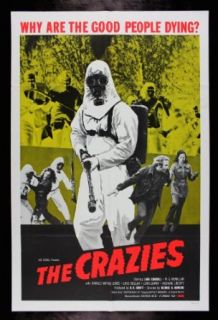 THE CRAZIES * CineMasterpieces ORIGINAL HORROR GAS MASK HAZMAT SUIT ZOMBIE MOVIE POSTER 1973: Entertainment Collectibles
