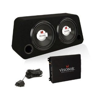 Visonik V212BS Car Audio 1500 Watt Dual 12" Sub Enclosure Amp Combo : Component Vehicle Subwoofer Systems : Car Electronics