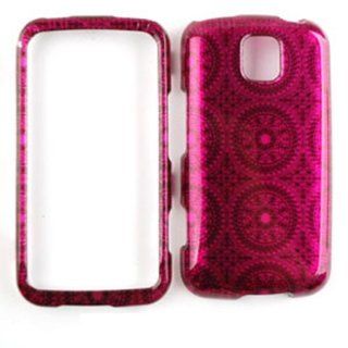 For Lg Optimus M / C Ms 690 Hot Pink Circles Case Accessories: Cell Phones & Accessories