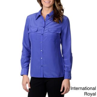 Thesis Thesis Womens Button Front Shirt Blue Size S (4 : 6)