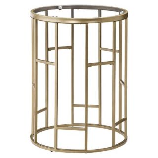 Accent Table: Threshold Round Accent Table   Gold