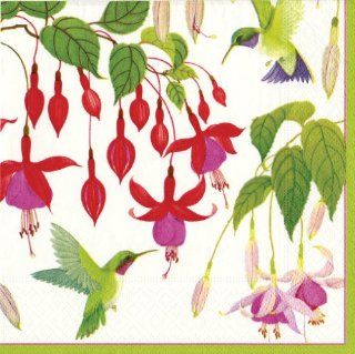 Entertaining with Caspari Hummingbirds Paper Cocktail Napkins, Pack of 20: Home & Kitchen