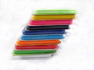 10 Pieces Colorful Iphone 4/4s Silicon Skin and Bumper Cases (Color Available: Black, White, Pink, Green, Blue, Red, Orange, Yellow, and Purple and Transparent Green): Cell Phones & Accessories