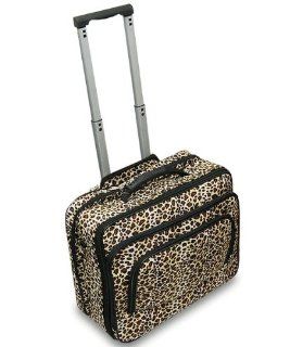 LEOPARD CHEETAH Rolling Canvas Laptop Bag Brief Case    FITS A 13", 14", 15", 16" OR 17" LAPTOP (MEASURED CORNER TO CORNER DIAGONALLY): Computers & Accessories