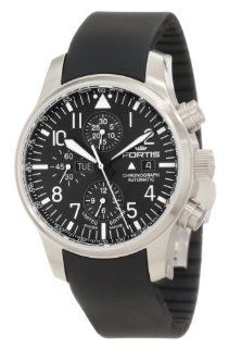Fortis Men's 701.10.81 K F 43 Flieger Chronograph Black Automatic Chronograph Date Rubber Watch at  Men's Watch store.