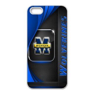 Specialcase Fashion Design Funny NCAA Michigan Wolverines logo case cover for Apple iPhone 5 5s, Best Durable Michigan Wolverines phone case: Cell Phones & Accessories