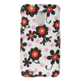 Samsung Epic 4G Touch (Sprint Galaxy S II) SPH D710 Rubberized Hard Case Cover   Black Daisy: Cell Phones & Accessories