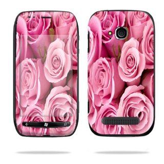 Protective Vinyl Skin Decal Cover for Nokia Lumia 710 4G Windows Phone T Mobile Cell Phone Sticker Skins Pink Roses: Cell Phones & Accessories