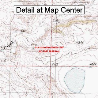 USGS Topographic Quadrangle Map   Locomotive Butte SW, Montana (Folded/Waterproof) : Outdoor Recreation Topographic Maps : Sports & Outdoors