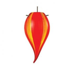 WAC Lighting G720 RD Carnival Pendant Glass Shade in Red,   Lampshades  