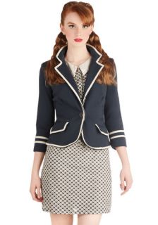 Academia Ahoy Blazer in Navy  Mod Retro Vintage Jackets