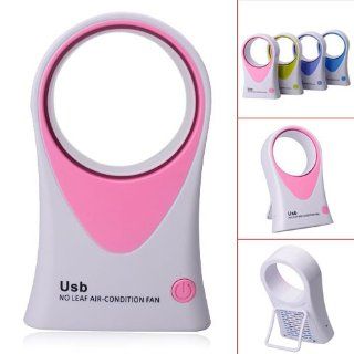 Mini USB Bladeless Air condition Style Electric Fan Pink / Yellow / Blue / Purple: Computers & Accessories