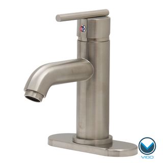 Vigo Setai Brushed Nickel Bathroom Faucet With Deck Plate