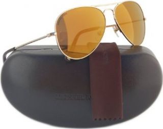 Michael Kors M2066S Dylan Aviator Sunglasses Gold w/Brown Mirror (717) MK 2066 58mm: Clothing