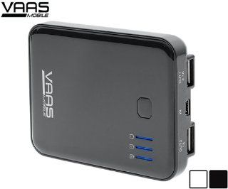 Vaas 5000mAh Dual Port External Rechargeable Battery Pack VM50BK for all iPad, iPhone, iPod, Android, PSP   Black: Computers & Accessories