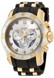 Invicta 6985  Watches,Mens Pro Diver Chronograph Black Polyurethane, Chronograph Invicta Quartz Watches