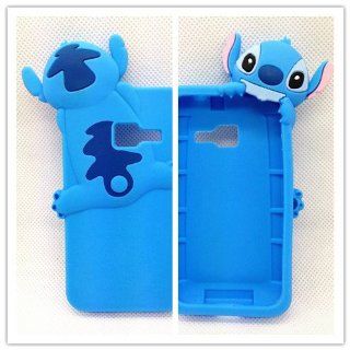 3D Blue Stitch Alien Cute Lovely Case Cover For Samsung Galaxy Discover S730G S730M S740 R740C /Cricket, Centura S738C /Straight Talk /Net10: Cell Phones & Accessories