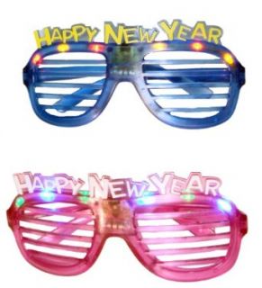 4x 2014 Flashing and Constant LED Light Glasses Must Have Items for New Years Eve Novelty Party Favors Kids Costume Sunglasses   Pack of 4: Toys & Games