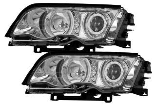 BMW 3 Series E46 Sedan Chrome LED Halo Projector Headlights: Automotive