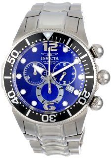 Invicta Men's 14196 Lupah Chronograph Blue Dial Stainless Steel Watch: Invicta: Watches