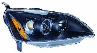IPCW CWS 736B2 Honda Civic Black Projector Head Lamp with Rings   Pair Automotive