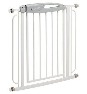 Evenflo Summit Pressure Mounted Gate. One hand release; red/green lock indicator; neutral styling. (Product Group Pet Accessories / Gates)  Indoor Safety Gates  Baby