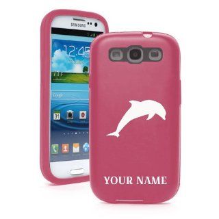 SudysAccessories Personalized Customized Custom Dolphin Galaxy S3 Case SIII Case i9300   MetalTouch Red Aluminium Shell With Silicone Inner Protective Designer Case Personalized For FREE(Send us an  email after purchase with your choice of NAME): Cell Phon
