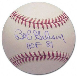 Bob Gibson Autographed Baseball with HOF 81 Inscription : Sports & Outdoors