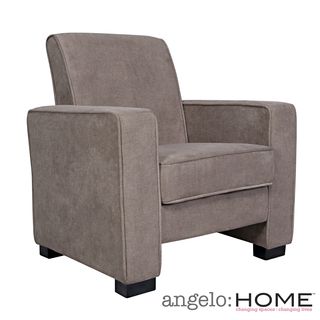 Angelo:home Angie Parisian Tan/grey Velvet Arm Chair