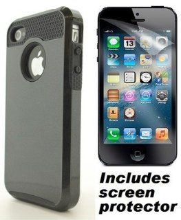 Black Commuter Defender DualPro Style Cover Case & Screen Protector for Apple iPhone 4S 4: Cell Phones & Accessories