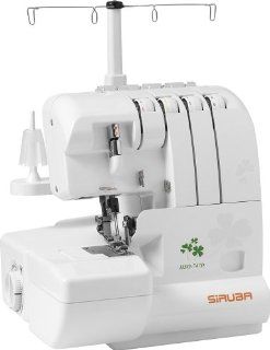 SiRUBA HSO 747D Overlock Sewing Machine for professional finish, with 2 Needle 4 Thread, versatile stitches, color coded threading guide, and micro safety switch: