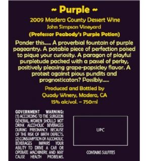 2009 Quady Purple Sunbelt 750 mL: Wine