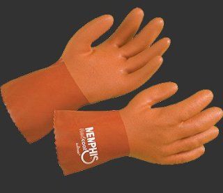 (12 Pair) Memphis 6620XL Red Coat Gloves, Red PVC, Double Dipped 10", Size XL: Automotive