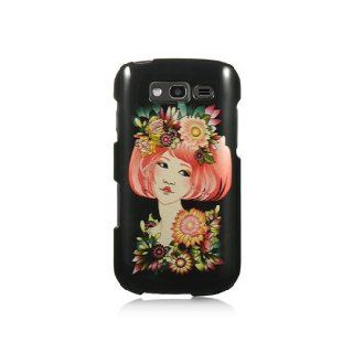 Black Flower Girl Hard Cover Case for Samsung Galaxy S Blaze 4G SGH T769: Cell Phones & Accessories