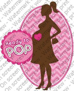 6" Round ~ Baby Ready To Pop ~ Edible Image Cake/Cupcake Topper!!!: Grocery & Gourmet Food