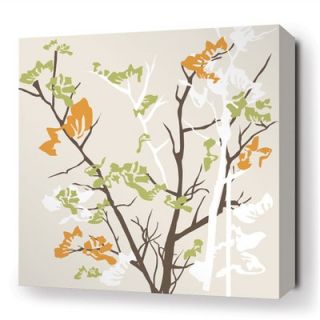 Inhabit Rhythm Ailanthus Stretched Graphic Art on Canvas in Wheat AILW Size 