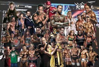 O 7022 Wwe Poster Size 24"x35"inch. Rare New   Image Print Phot: Sports & Outdoors