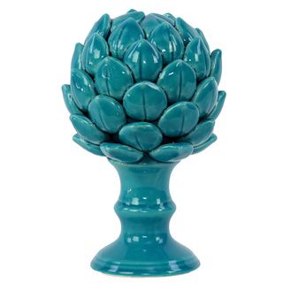 Small Turquoise Porcelain Artichoke