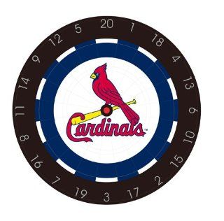 MLB St. Louis Cardinals Bristle Dart Board With Darts And Flights : Sports Fan Dart Equipment : Sports & Outdoors