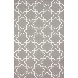 Nuloom Handmade Marrakesh Trellis Grey Rug (76 X 96)