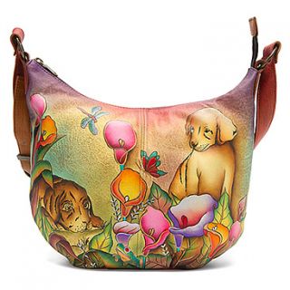 Anuschka Medium Hobo w/ Detachable Case  Women's   Precious Pups