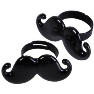 Black Moustache Ring Party Accessory: Toys & Games