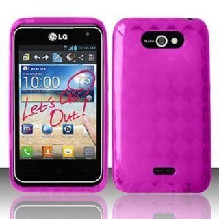 Pink Soft TPU Skin Gel Cover Case For LG Motion 4G MS770: Cell Phones & Accessories