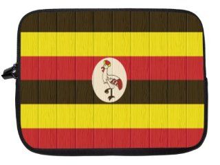 17 inch Rikki KnightTM Uganda Flag on Distressed Wood Laptop Sleeve: Computers & Accessories