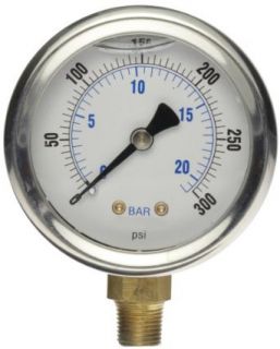 TPI A790 Analog Oil Pressure Gauge, 0 30 psi Leak Detection Tools