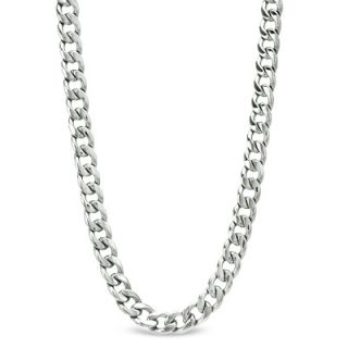 Mens Stainless Steel Curb Necklace and Bracelet Set   22   Zales
