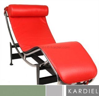 Shop Kardiel Le Corbusier Style LC4 Chaise Lounge, Red Aniline Leather at the  Furniture Store