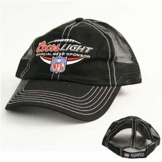 Coors Light Official NFL Beer Sponsor Mesh Back Trucker Hat   Black : Baseball Caps : Sports & Outdoors