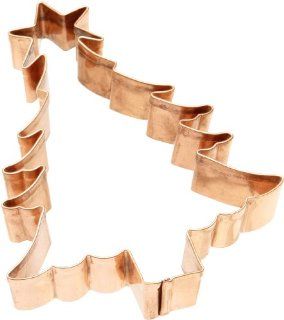 Old River Road Christmas Tree Shape Cookie Cutter, Copper: Kitchen & Dining